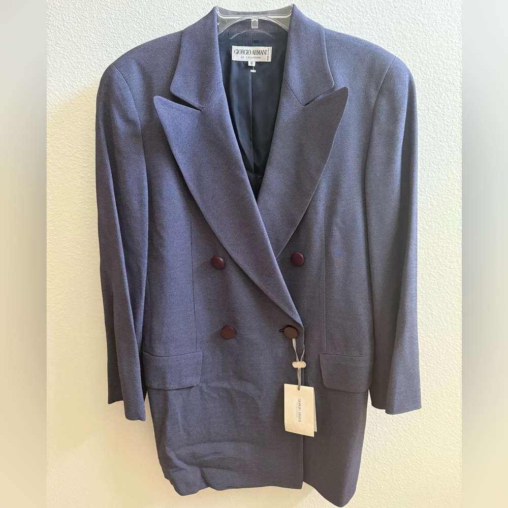 Super cute blue Georgia Armani long blazer